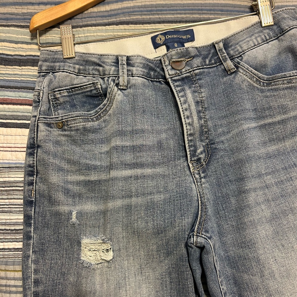Democracy Light Blue Straight Leg Jeans for Women